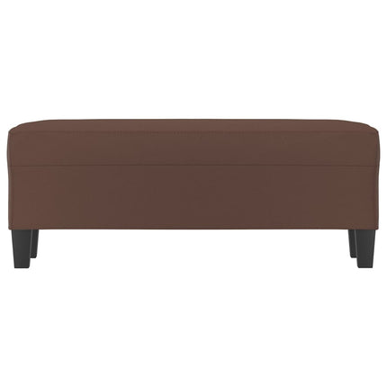 Bänk brun 100x35x41 cm konstläder
