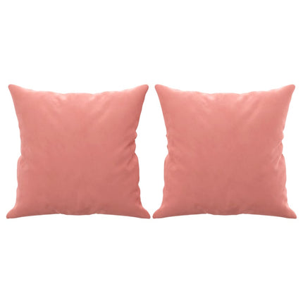 Prydnadskuddar 2 st rosa 40x40 cm sammet