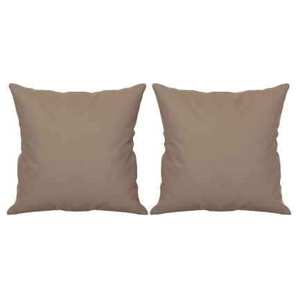 Prydnadskuddar 2 st taupe 40x40 cm mikrofibertyg