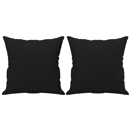 Prydnadskuddar 2 st svart 40x40 cm mikrofibertyg