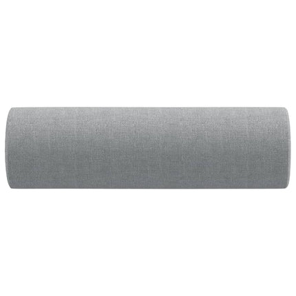 Prydnadskuddar 2 st ljusgrå Ø15x50 cm tyg
