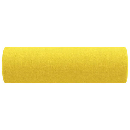 Prydnadskuddar 2 st ljusgul Ø15x50 cm tyg