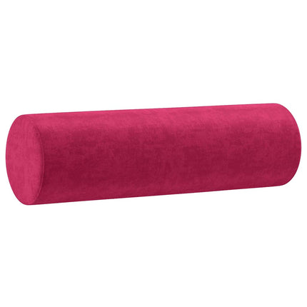 Prydnadskuddar 2 st vinröd Ø15x50 cm sammet