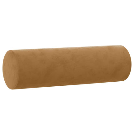 Prydnadskuddar 2 st brun Ø15x50 cm sammet