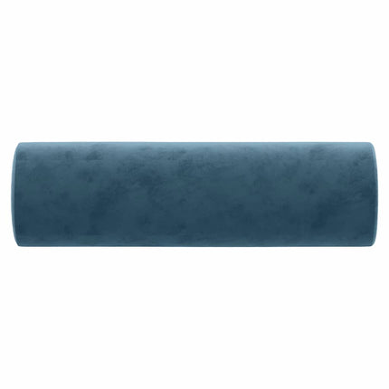 Prydnadskuddar 2 st blå Ø15x50 cm sammet