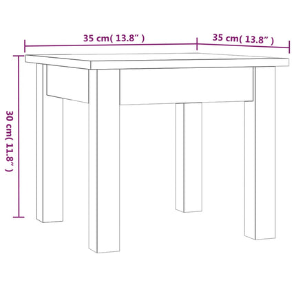 Soffbord honungsbrun 35x35x30 cm massiv furu