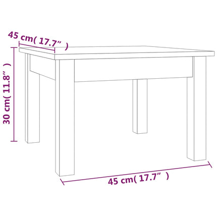 Soffbord honungsbrun 45x45x30 cm massiv furu