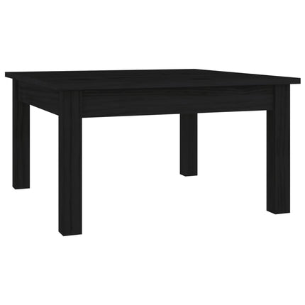 Soffbord svart 55x55x30 cm massiv furu