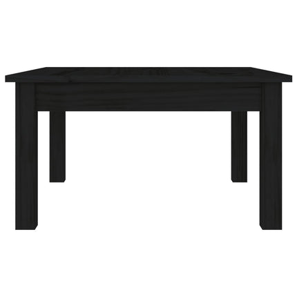 Soffbord svart 55x55x30 cm massiv furu