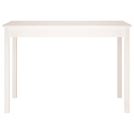 Matbord vit 110x55x75 cm massivt furuträ