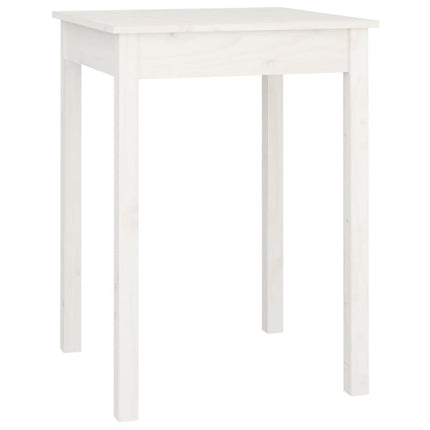 Matbord vit 55x55x75 cm massivt furuträ