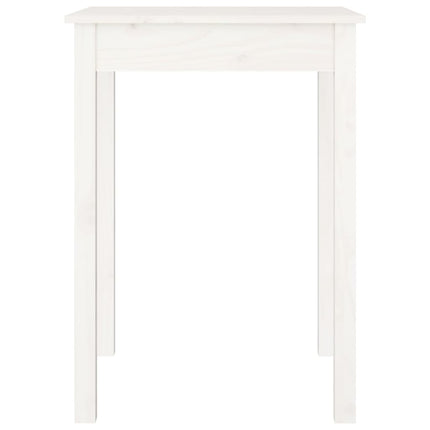 Matbord vit 55x55x75 cm massivt furuträ