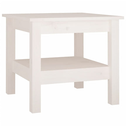 Soffbord vitt 45x45x40 cm massivt trä furu