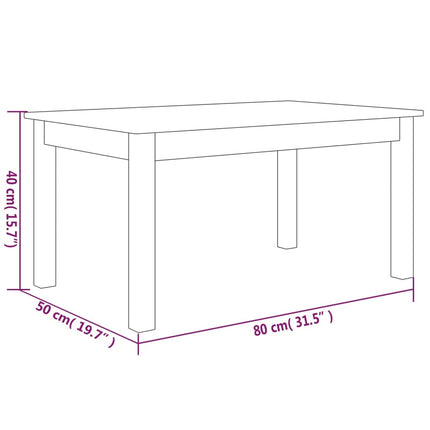 Soffbord 80x50x40 cm massivt furu
