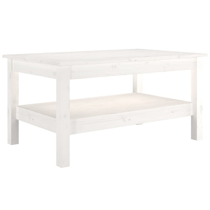 Soffbord vit 80x50x40 cm massivt furu