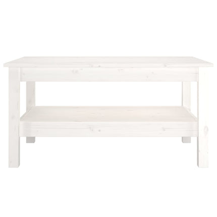 Soffbord vit 80x50x40 cm massivt furu