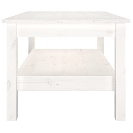 Soffbord vit 80x50x40 cm massivt furu