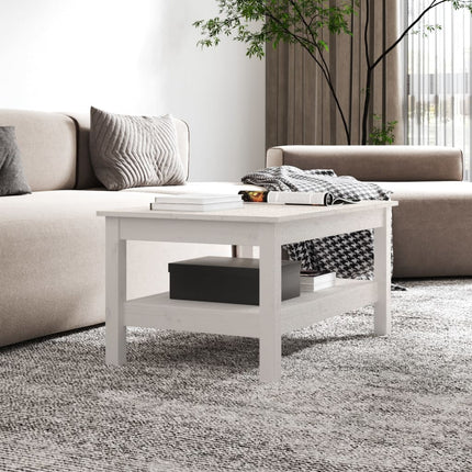 Soffbord vit 80x50x40 cm massivt furu