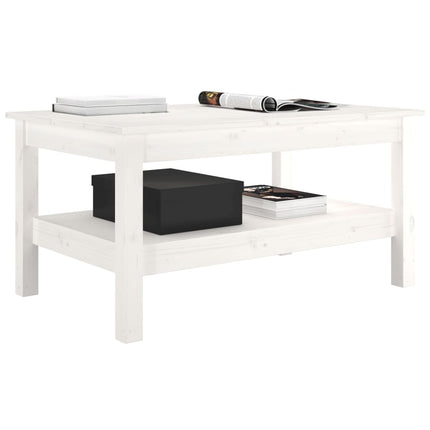 Soffbord vit 80x50x40 cm massivt furu