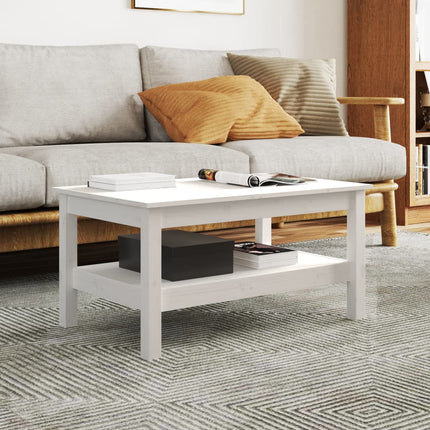 Soffbord vit 80x50x40 cm massivt furu