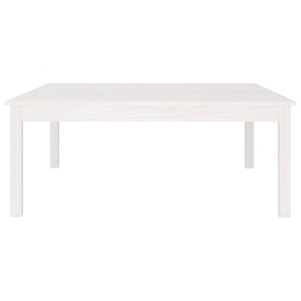 Soffbord vit 100x100x40 cm massivt furu