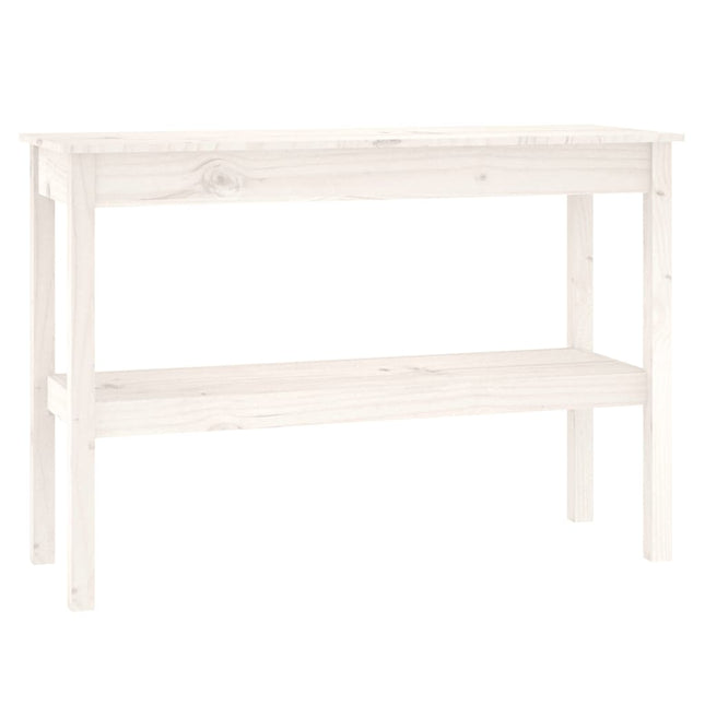 Konsolbord vit 110x40x75 cm massiv furu