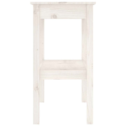 Konsolbord vit 110x40x75 cm massiv furu
