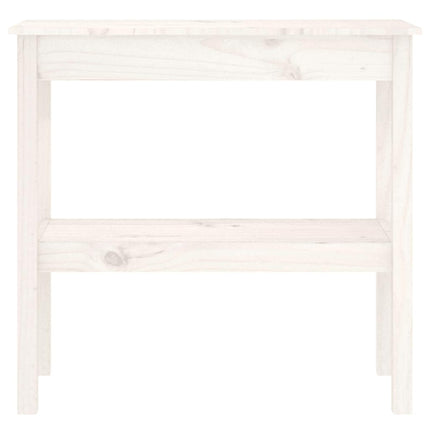 Konsolbord vit 80x40x75 cm massiv furu