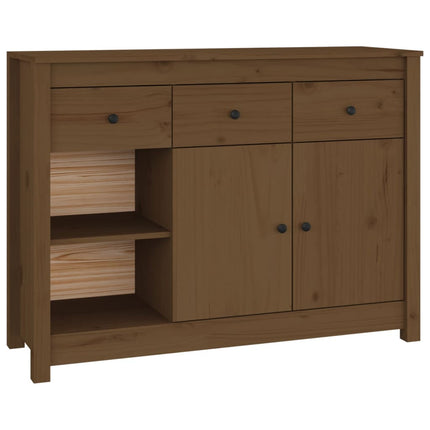 Skänk honungsbrun 100x35x74 cm massiv furu