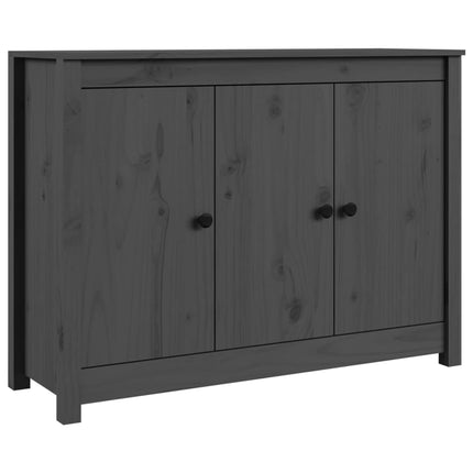 Skänk grå 100x35x74 cm massiv furu