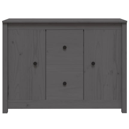 Skänk grå 100x35x74 cm massiv furu