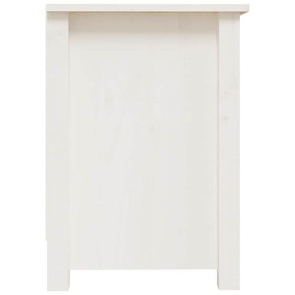 Tv-bänk vit 70x36,5x52 cm massiv furu