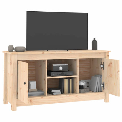 Tv-bänk 103x36,5x52 cm massiv furu