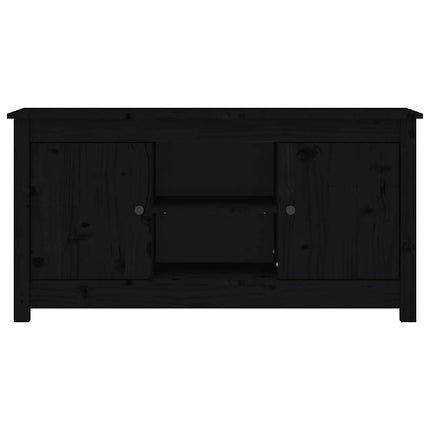 Tv-bänk svart 103x36,5x52 cm massiv furu