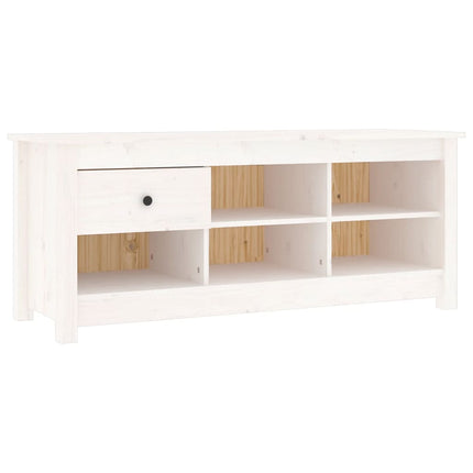 Skoskåp vit 110x38x45,5 cm massiv furu