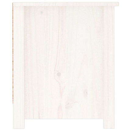 Skoskåp vit 110x38x45,5 cm massiv furu
