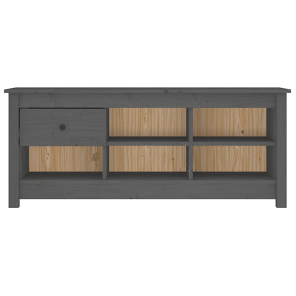 Skoskåp grå 110x38x45,5 cm massiv furu