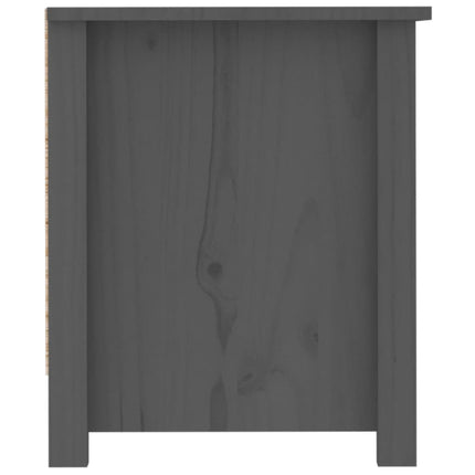 Skoskåp grå 110x38x45,5 cm massiv furu