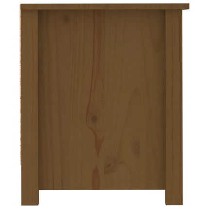 Skoskåp honungsbrun 110x38x45,5 cm massiv furu