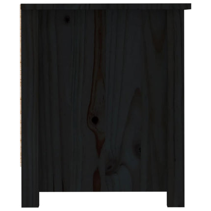 Skoskåp svart 110x38x45,5 cm massiv furu