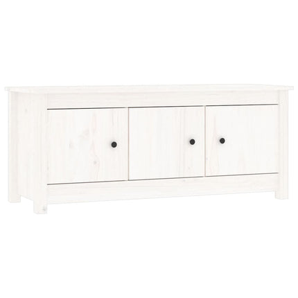Skoskåp vit 110x38x45,5 cm massiv furu