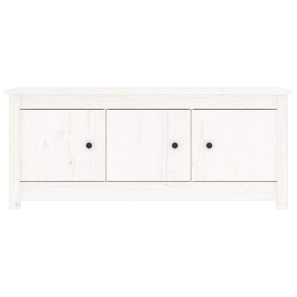 Skoskåp vit 110x38x45,5 cm massiv furu