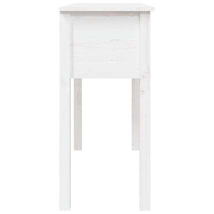 Konsolbord vit 100x35x75 cm massiv furu