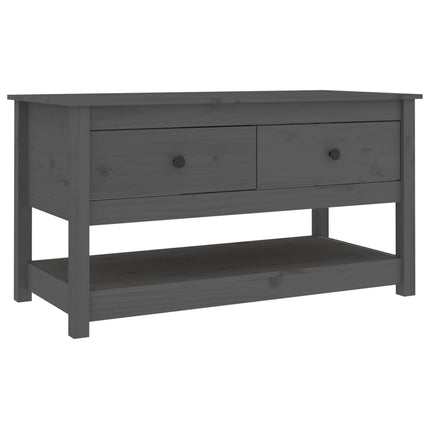 Soffbord grå 102x49x55 cm massiv furu