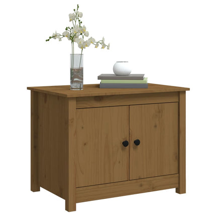 Soffbord honungsbrun 71x49x55cm massiv furu