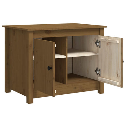 Soffbord honungsbrun 71x49x55cm massiv furu