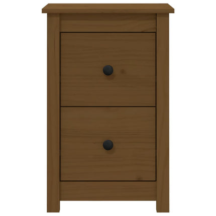 Sängbord 2 st honungsbrun 40x35x61,5 cm massiv furu