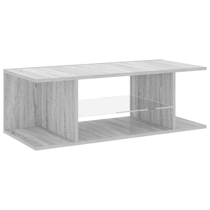 TV-bänk med LED-belysning grå sonama 90x39x30 cm