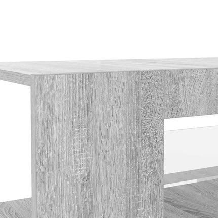TV-bänk med LED-belysning grå sonama 90x39x30 cm