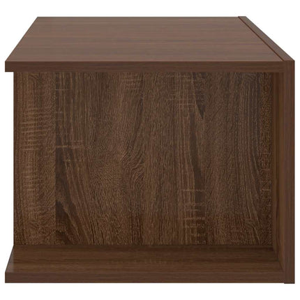 Tv-bänk med LED-belysning brun ek 90x39x30 cm